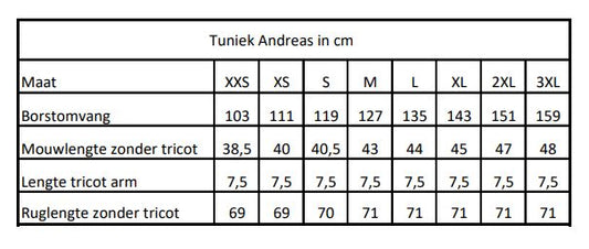 Tunique OR-circulation Andreas vert